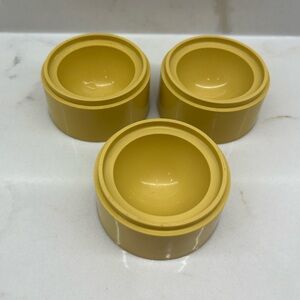 Set of 3 Vintage Yellow Stackable Tupperware Egg Cups MCM